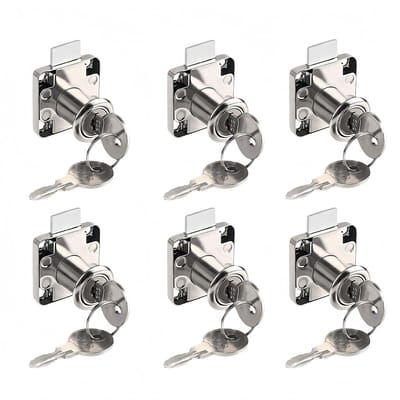 Dailygoods- Meubelslot Antieke Stijl - 6 Stuks - Veiligheidsoplossing voor Kasten - Geschikt voor Houten Meubels - Schroefslot - Privacy en Beveiliging - Kastslot