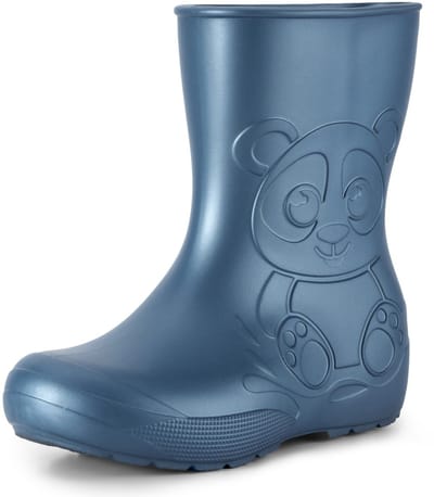 Ladeheid LA-CA-Panda Kinder Regenlaarzen - Rubber - Licht - EVA - Metallic blauw-2 - 22/23