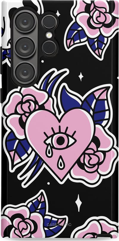 Casetastic Hoesje Geschikt voor Samsung S23 Ultra - Stijlvolle Beschermende Duo-layer Case - Eindeloze passie