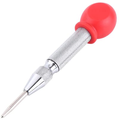 Automatische Centerpons - Slagpons Punt - Markeren Boren - Verstelbare Slagkracht - 130 mm Lengte - Zilver