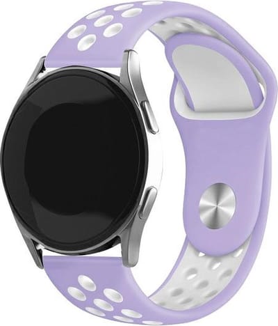 Beline Horlogeband 20mm Sport Silicone paars-wit paars/wit doosje