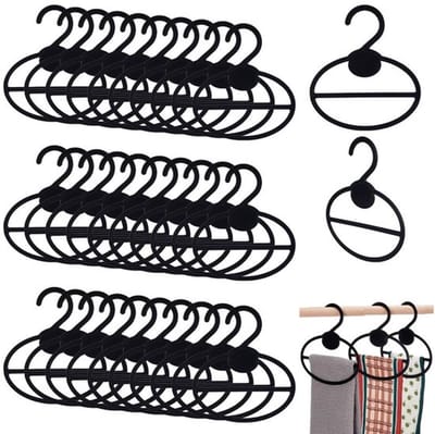 50 Stuks Zwarte Sjaal Hangers - Ruimtebesparende Organizer voor Sjaals en Accessoires