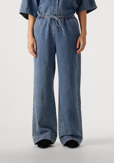 EDITED Mabel Denim Trousers Jeans Dames - Broek - Blauw - Maat 36