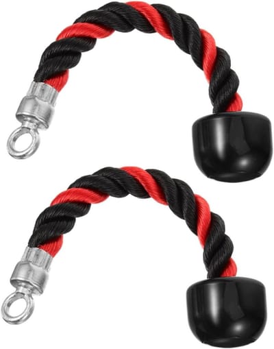 Triceps Kabelbevestiging - Fitness Touw - Kracht Training - Met Karabijnhaak - 33 cm Lengte - Zoals Getoond