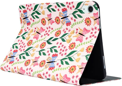 CaseMania Bookcase hoesje geschikt voor Apple iPad 11 (A16)/iPad 10.9 (2022) - Effen Vlinder print - Kunstleer