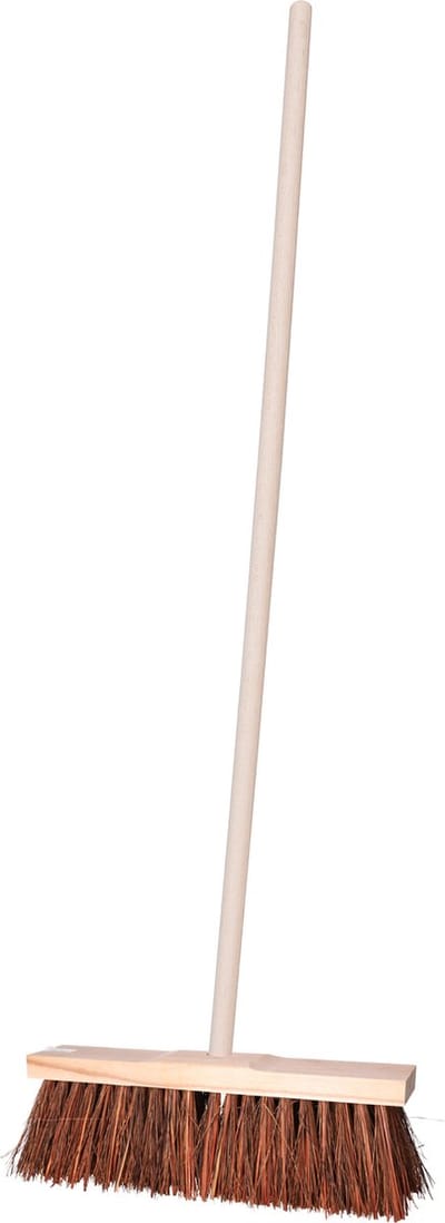 Sorex Straatbezem Natural voor buiten - Bezemkop 50 cm - met natuurvezels mix - Houten steel 139 cm