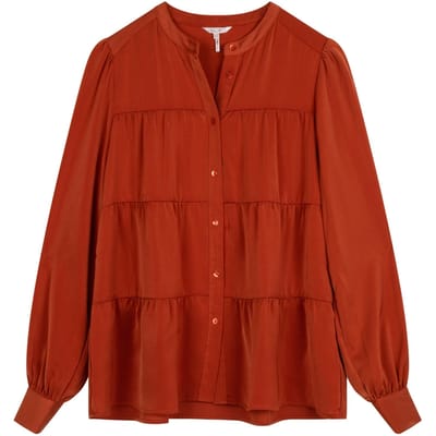EsQualo Blouse Seams Sateen Autumn Glaze Größe: 40 | Longsleeves Outlet | Damen