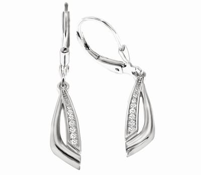 Juwelier Zwartevalk - Zilveren (gerhodineerd) hang oorbellen met zirkonia - 22.250