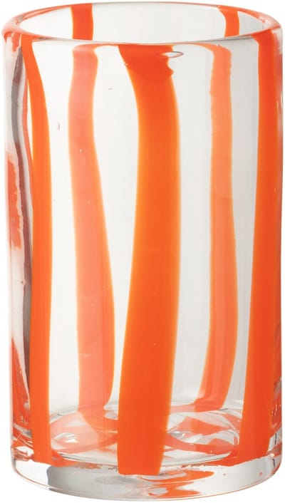J-Line glas Strepen - glas - transparant/oranje
