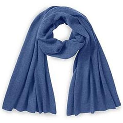 Sjaal zijde en kasjmier Van Peter Hahn blauw