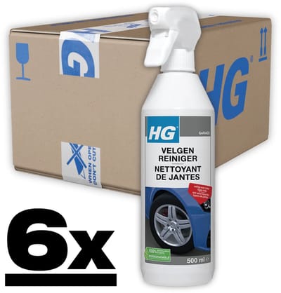 6 x HG Velgen Reiniger 500 ml - Velgenreiniger - Autovelgen Schoonmaken - Remvloeistof Verwijderen - Vuil Verwijderen - Vet Verwijderen