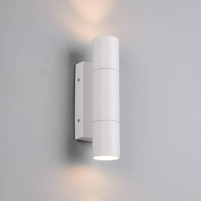 Trio Lighting Buitenwandlamp Yamuna, mat wit, hoogte 23 cm, metaal, IP65