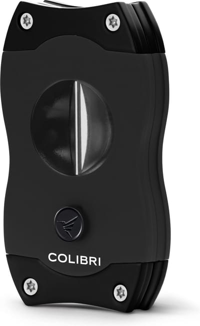 Colibri V-Cut Sigarenknipper - tot 60 Ring Damesmaat - Sigaar Knipper RVS - Zwart