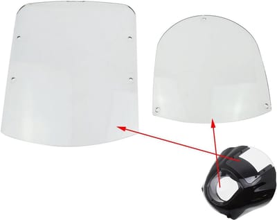 Motorcycle Windshield - Kuipruit Deflector - Cruisen en Touren - Verstelbare Posities - 27.69 x 22.61 x 5.84 cm - Transparant