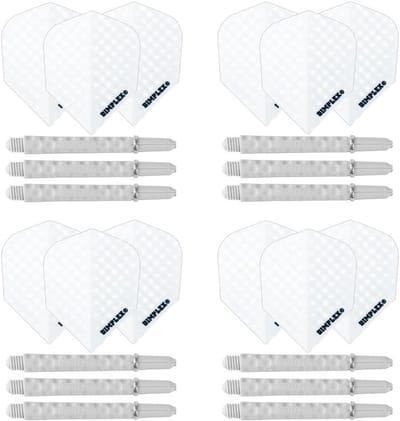Dartstelen en Dartvluchten Set - 12 Dart Shafts en 12 Dartvluchten