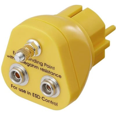 TRU COMPONENTS TC-12351672 Aardingsstekker M5-aansluiting, 2x drukknopaansluiting 10 mm 1 stuk(s)