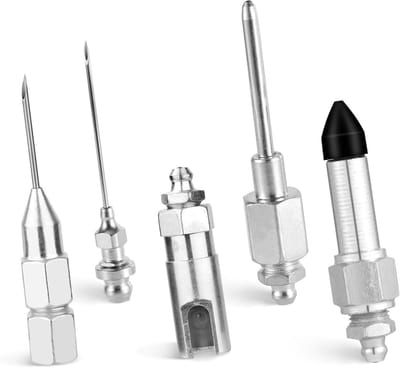 Set accessoires vetspuitnaalden - dispenser, rubberen afdichting, moeilijk bereikbare fittingen