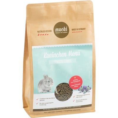 2 x 1 kg Mucki Menu Junior Konijn Sensitive konijnenvoer