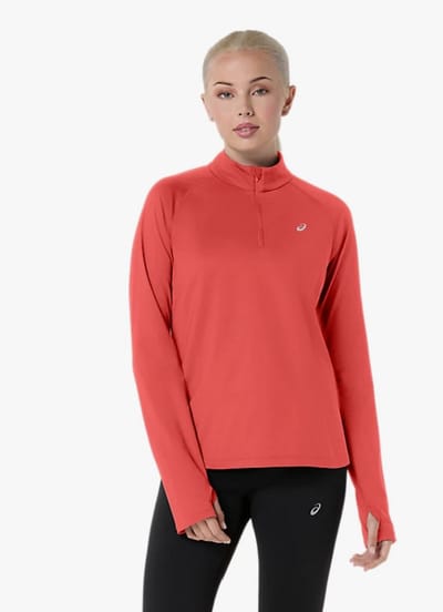 ASICS Sport Winter 1/2 Zip - Top - Maat M - Oranje - ASICS Europe BV - Hardlopen - Dames Top voor Vrouwen