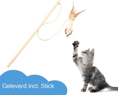Katten speeltjes Catnip Katten Speelgoed Kattenspeeltjes Katten Hengel Muis Met Catnip – Wit