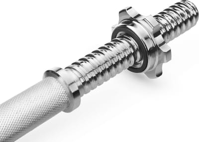 Gymtek® Halterstang - 40 cm lengte, ?24 mm - Belastbare Enkele Galterstang - Korte Handgrepen voor Thuisgymnastiek, Workout