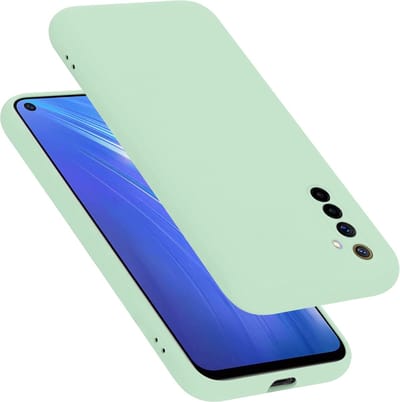 Cadorabo Hoesje geschikt voor Realme 6 4G / 6s in LIQUID LICHT GROEN - Beschermhoes gemaakt van flexibel TPU silicone Case Cover