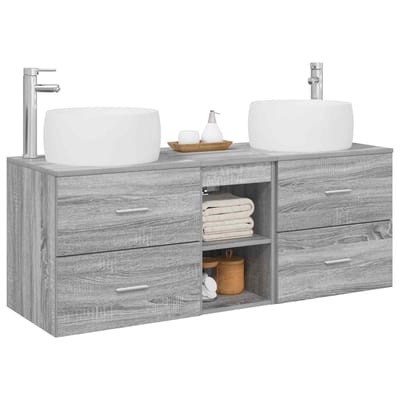 vidaXL - Badkamermeubel - Set - 3 - st - Grijs - Sonoma - 49,5 - x - 44,5 - x - 66 - cm
