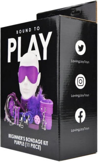 Power Escorts Bound To Play Bondage Kit Purple - N12279 - 11 Pcs Bondage Set - BDSM Bondage Kit
