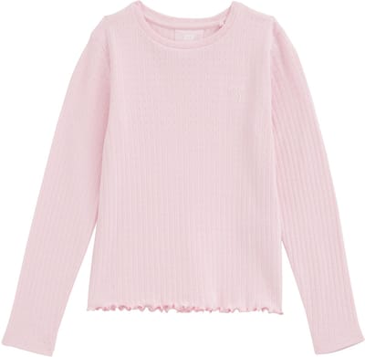 WE Fashion Meisjes ajour T-shirt met embroidery