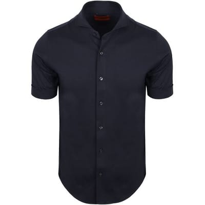 Suitable Shortsleeve Sorona Overhemd Erik Donkerblauw (navy) - Maat 38 - Heren - Overhemden Formeel