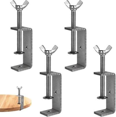 4 stuks verstelbare schroefklemmen van roestvrij staal, 85 mm - klembereik 53-78 mm - heavy duty tafelklem voor lassen, timmerwerk, houtwerk
