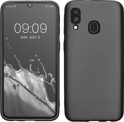kwmobile telefoonhoesje geschikt voor Samsung Galaxy A40 - Hoesje voor smartphone - Back cover in metallic grijs