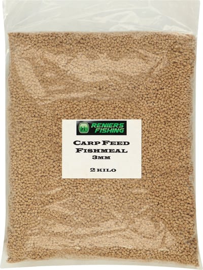 Reniers Fishing Carp Feed Fishmeal Pellet 3mm – Zinkende Vismeelpellets voor Witvis, Brasem en Karper - Maat : 1 kilo