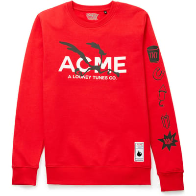 Looney Tunes ACME Road Runner Silhouet trui - Rood - L