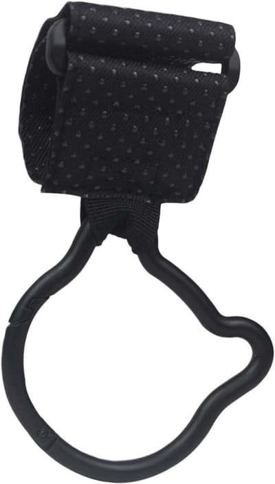 Kinderwagen Haken - Tas Ophangers - Organiseren Onderweg - Versterkte Zinklegering - 20 x 14 x 3 cm - Zwart