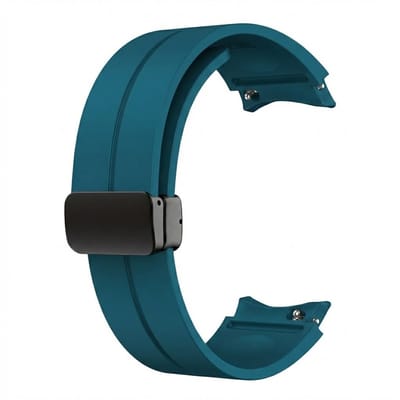 Blauw siliconen horlogebandje Geschikt voor serie samsung galaxy watch 7 / 6 / 5 / 5 pro / 4 / FE / ACTIVE / ACTIVE 2 20 mm watch strap Rock Blue geschikt voor Samsung Galaxy Watch zacht flexibel sportbandje