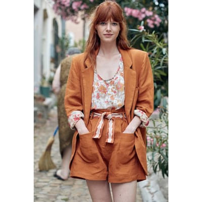 Louise Misha Shorts Virginie Cinnamon Size: 32 | Shorts Outlet | Dames | Oranje