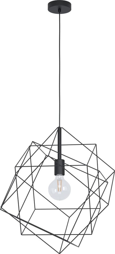 EGLO Straiton - Hanglamp - E27 - Ø 51,5 cm - industrieel - Zwart