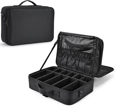 Tas Make-Up Tas Grote Make-Up Case Cosmetische Case Vanity Case Make-Up Organiser Tas Cosmetische Organiser Schoonheidscase, Zwart, L