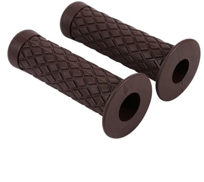 Allecto - Motorgrepen - Rubber grip - Vintage stijl - Caffè kleur