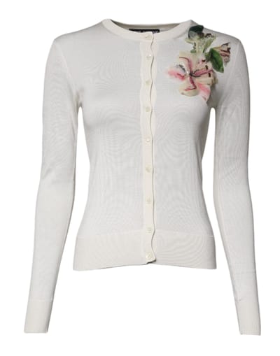 Bloemrijk Versierd Kasjmier Cardigan