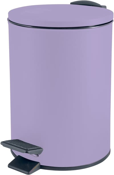 spirella Pedaalbak 3L - ADELAR - Adelar Pedaalbak 3L - Softclose Prullenbak met Uitneembare Binnenemmer - Roestvrij Staal - 16,8 x H 25 cm - Mat Lavendel
