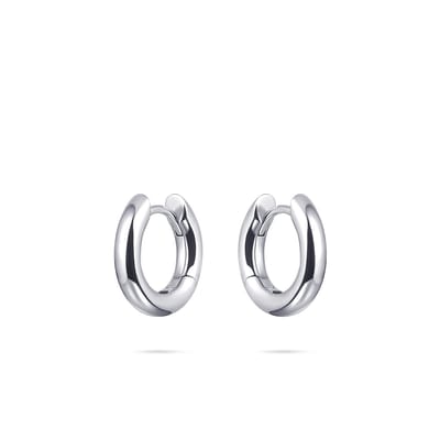 Gisser Jewels - Oorringen KCL3/15 - gerhodineerd sterling zilver - gepolijst - 3 x 15 mm