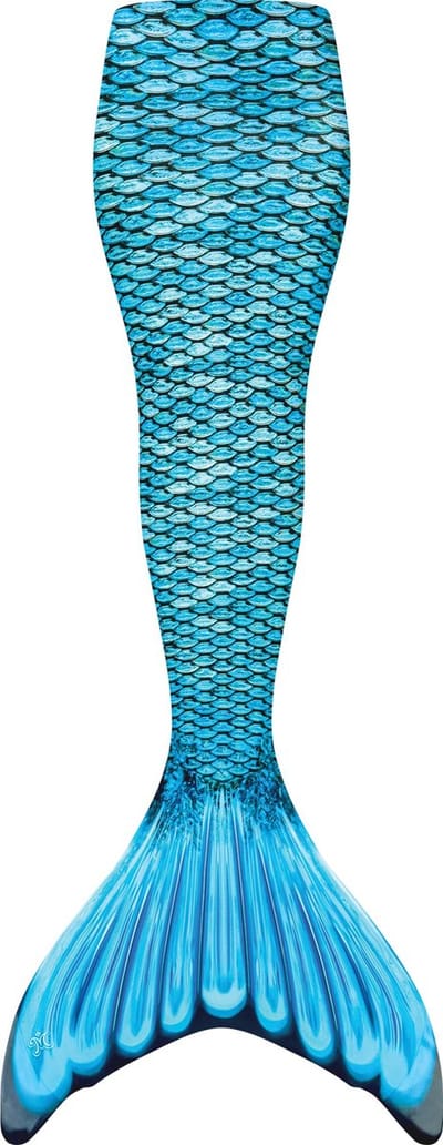 Zeemeerminstaart voor kinderen maat 6 (110-122) - Fin Fun Tidal Teal set met monovin met voetvakjes
