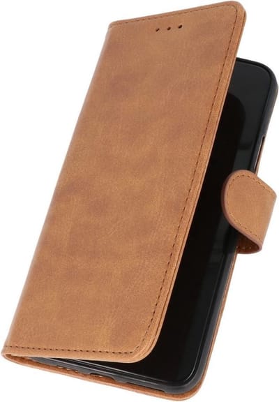 Hoesje Geschikt voor Samsung Galaxy A42 5G - Kaarthouder Book Case Telefoonhoesje - Bruin