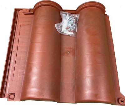 EINSIDE Dubbele golvende kunststof shingles, Terracotta, 17 stukken = 1,95 m²