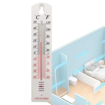 Temperatuurmeter Binnen Buiten - Weerthermometer Tuin - Klimaat Controle - Breed Meetbereik - 218 x 46 cm