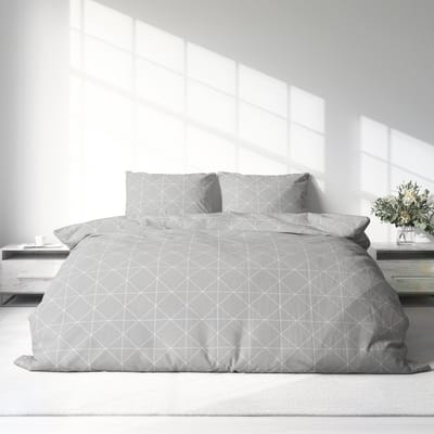 Dekbedovertrek Flanel - Winter - 240 x 220 cm - Lits-Jumeaux - Ruiten Light