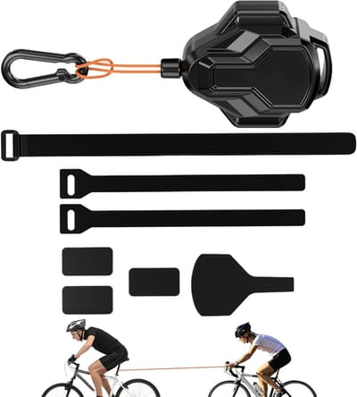 Fietskar, 2,5 m, intrekbaar, automatisch, sleepriem, ouder-kind, aansluiting voor aanhanger, wandelen, kamperen, training, park, outdoor-activiteiten