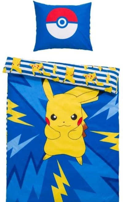 Pokemon dubbelzijdig bedrukt Dekbedovertrek 140x200 cm kussen 60x70 cm - Eenpersoons dekbed 140x200 cm